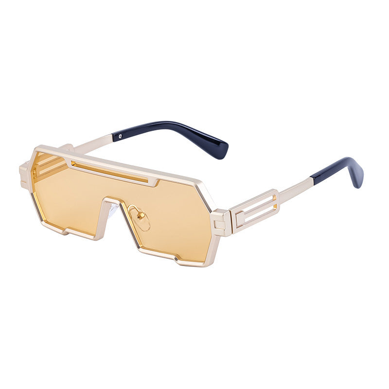Dames Zonnebril Futuristisch Design Breed Frame 7