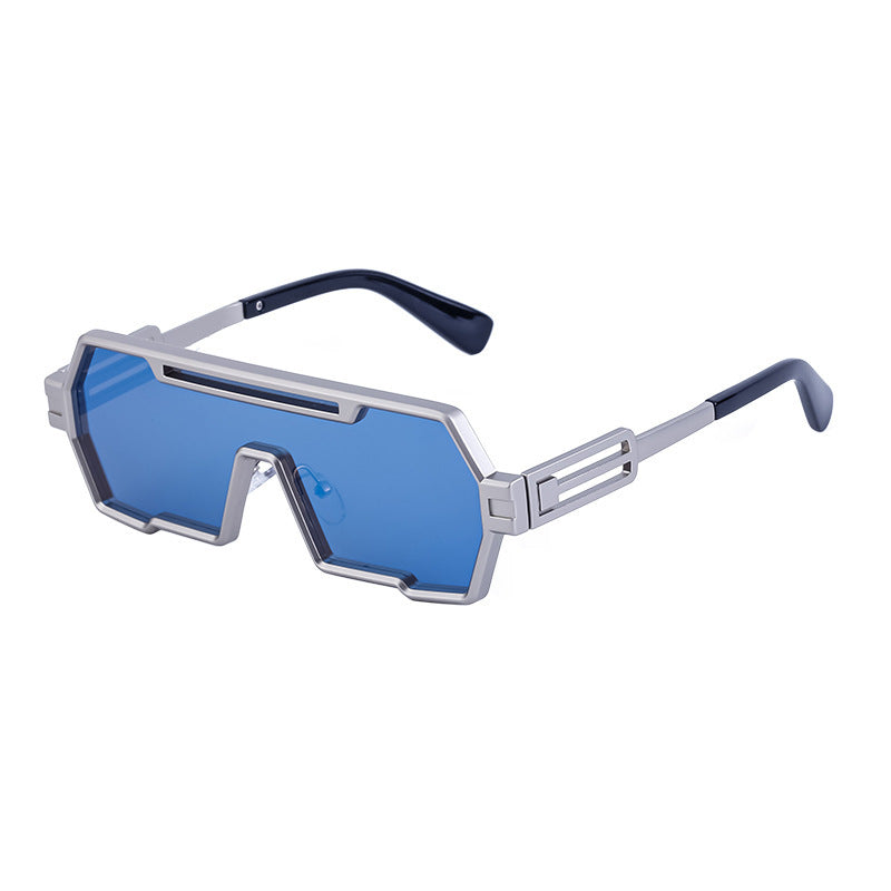 Dames Zonnebril Futuristisch Design Breed Frame 8