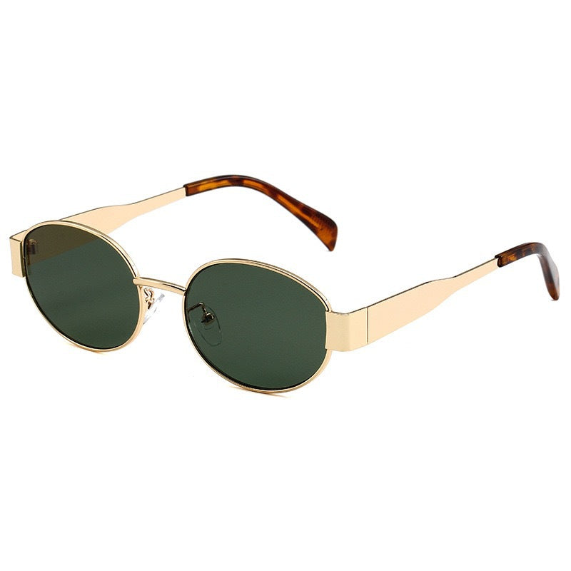 Dames Zonnebril Metalen Ovale Stijl 7