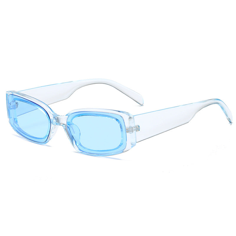 Dames Zonnebril met Vierkante Glazen en Transparant Frame 8