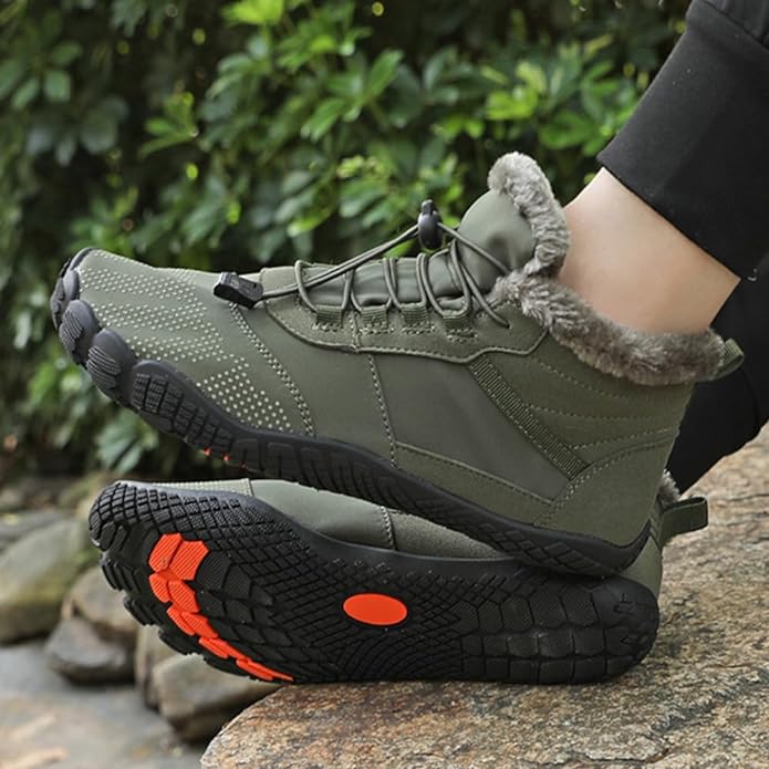 Dames en Heren Half Hoge Schoenen Gevoerd Ademend voor de Winter 5