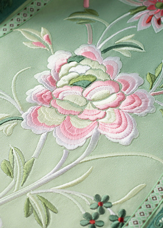 Dames geplooide rok met groene gradiëntprint 3