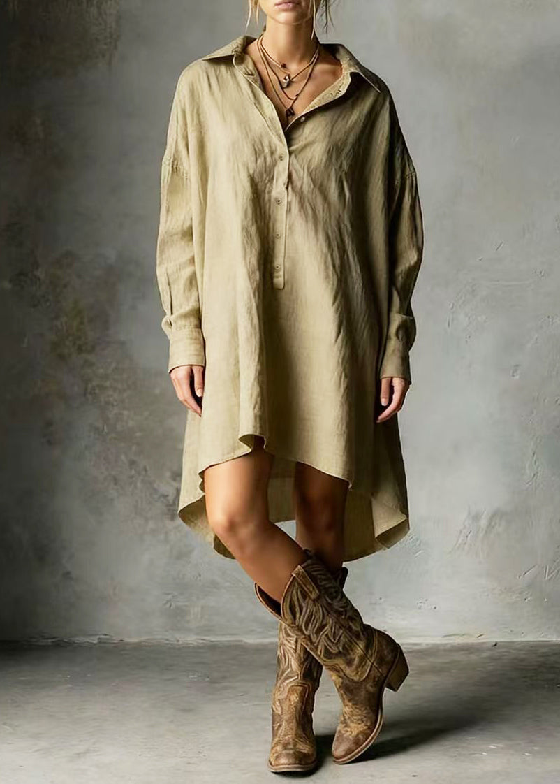 Dames overhemdjurk oversized casual met lange mouwen 1