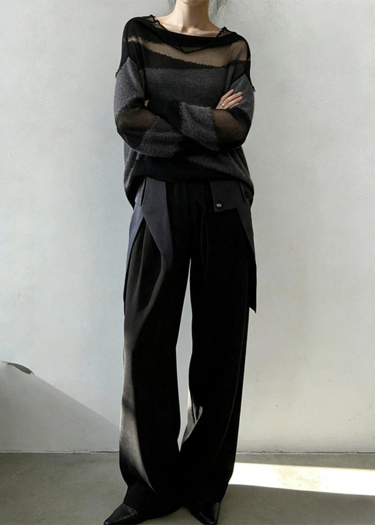 Dames oversized trui patchwork stijl herfst 2
