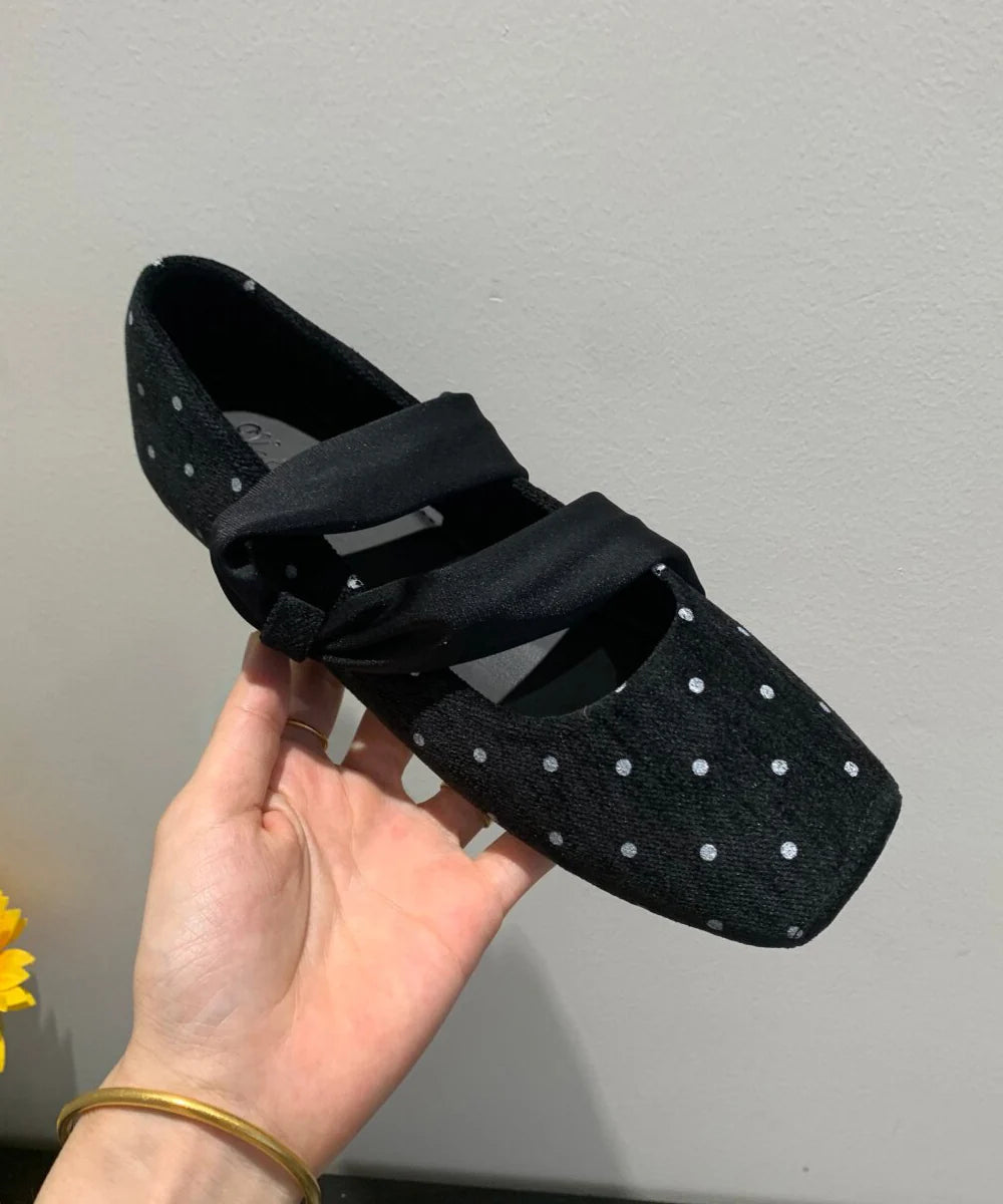 Dames sleehak schoenen boho stijl met stippen 2