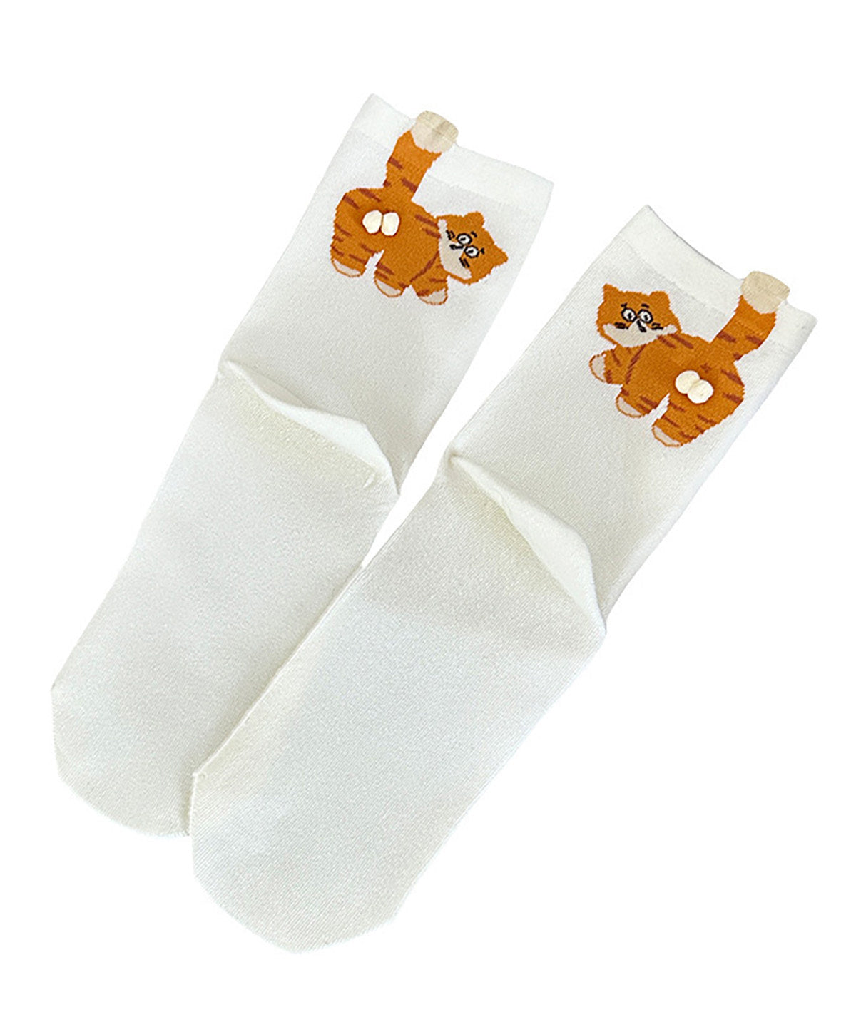 Dames sokken met kat design Japans stijlvol middellang 4