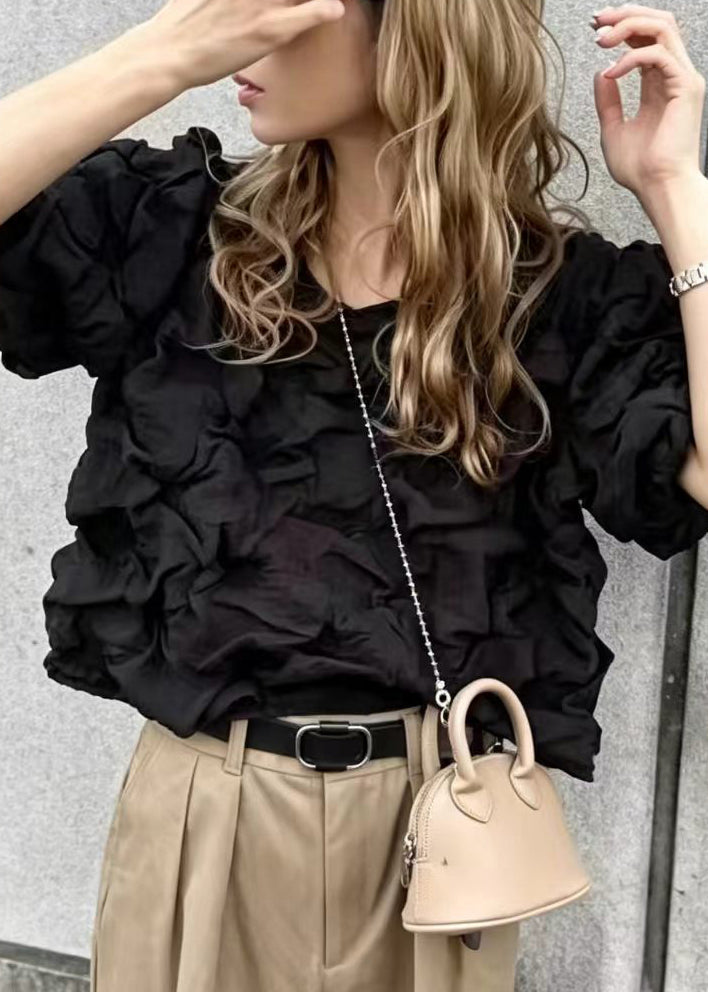 Damesblouse Boheemse Stijl Met Pofmouwen 0