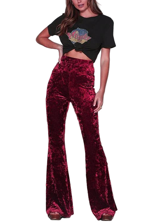 Damesbroek Hoge Taille Bell Bottoms Trendy Stijl 0