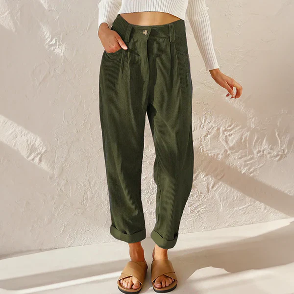 Damesbroek Hoge Taille Met Elastische Band Casual Stijlvol 5