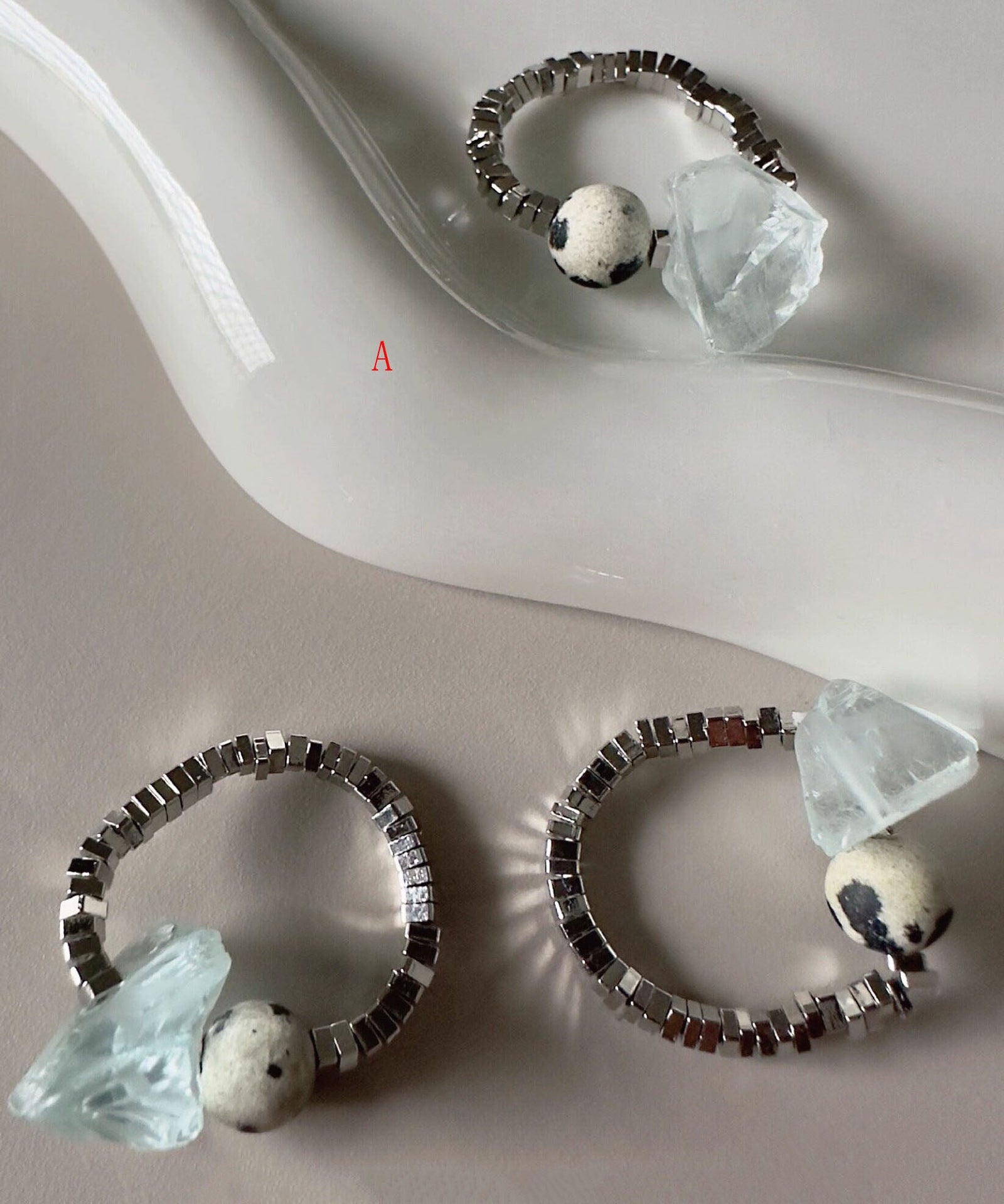 Damesring met Kristal en Steen Design 2