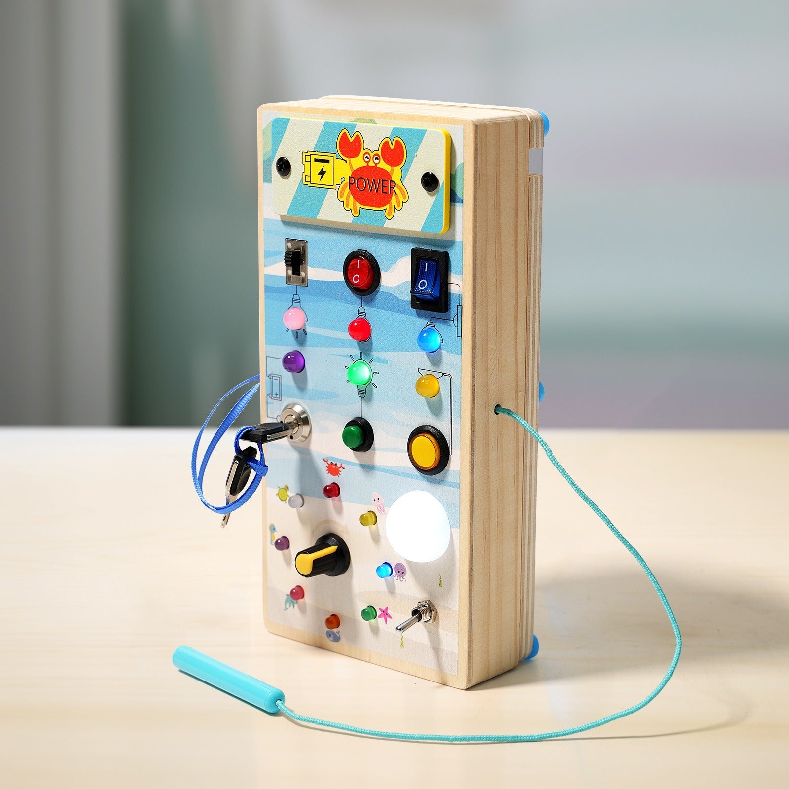Educatief Activiteitenbord voor Peuters met LED-lampjes 0