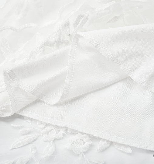 Dames Cocktailjurk Knielengte Bloemborduurwerk Netwerkstof voor Bruiloften-4