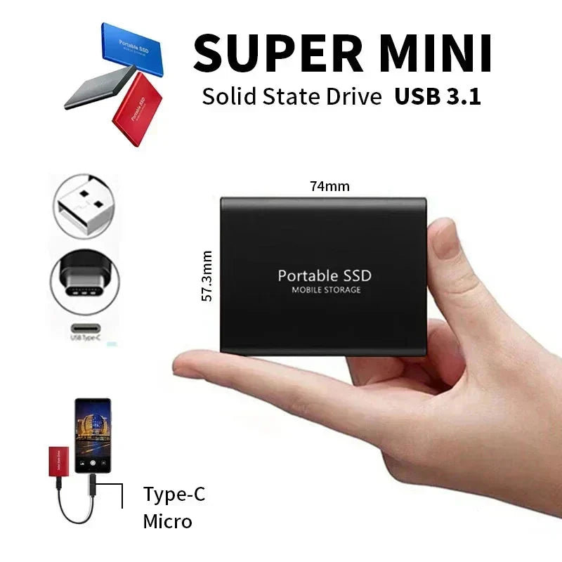 Externe SSD 128 TB Compact en Snel