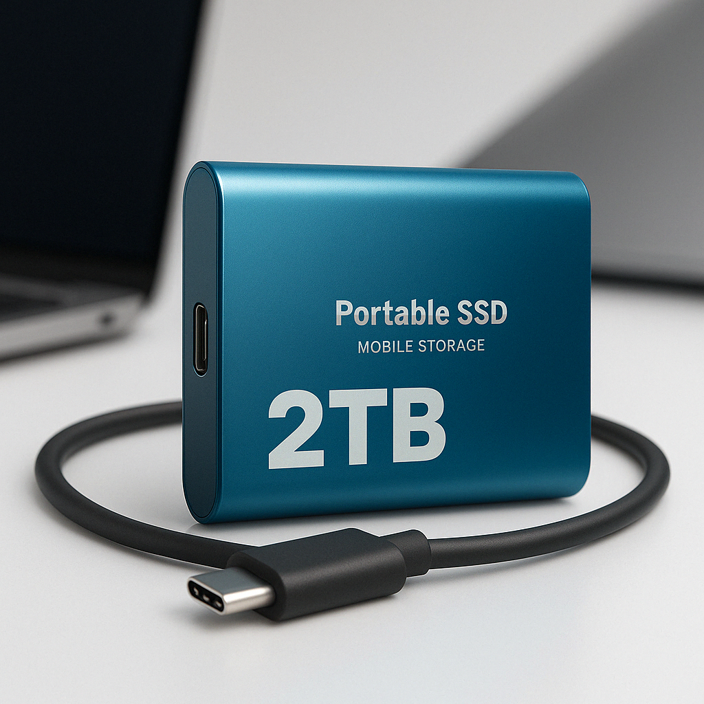 Externe SSD 2TB Snelle Opslag USB-C Draagbare Schijf