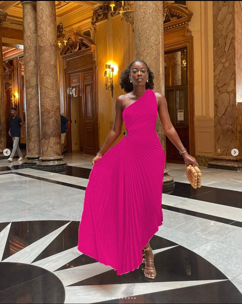 Feestelijke Kleding Dames Elegante Jurk Luxe Stoffen Mix 2