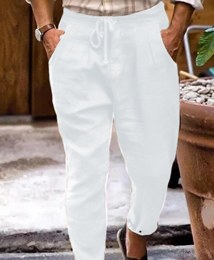 Variant image for Heren Linnen Broek Ademend Comfortabele Pantalon voor Zomerstijl-6