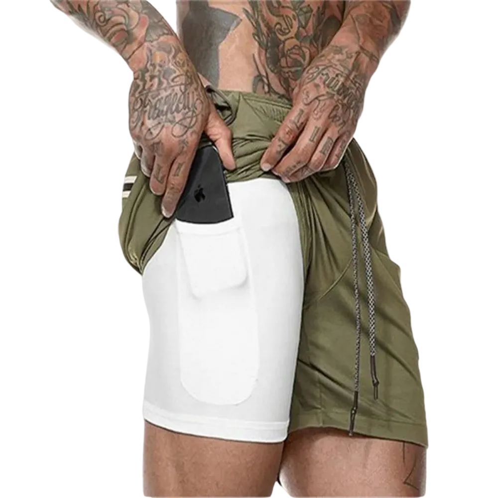 Heren 2-in-1 Fitnessshort Casual 0