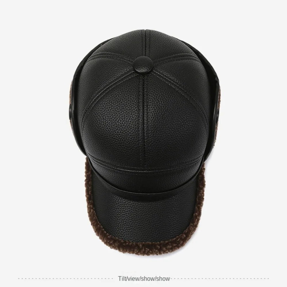 Heren Baseballcap met Oorkleppen en Gestructureerd Design 1
