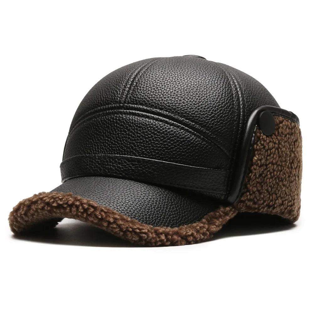 Heren Baseballcap met Oorkleppen en Gestructureerd Design 3