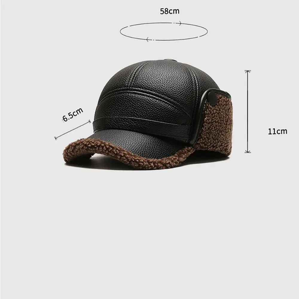 Heren Baseballcap met Oorkleppen en Gestructureerd Design 5