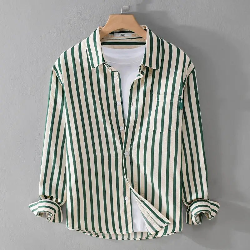 Heren Blouse Gestreept Casual Stijl 1