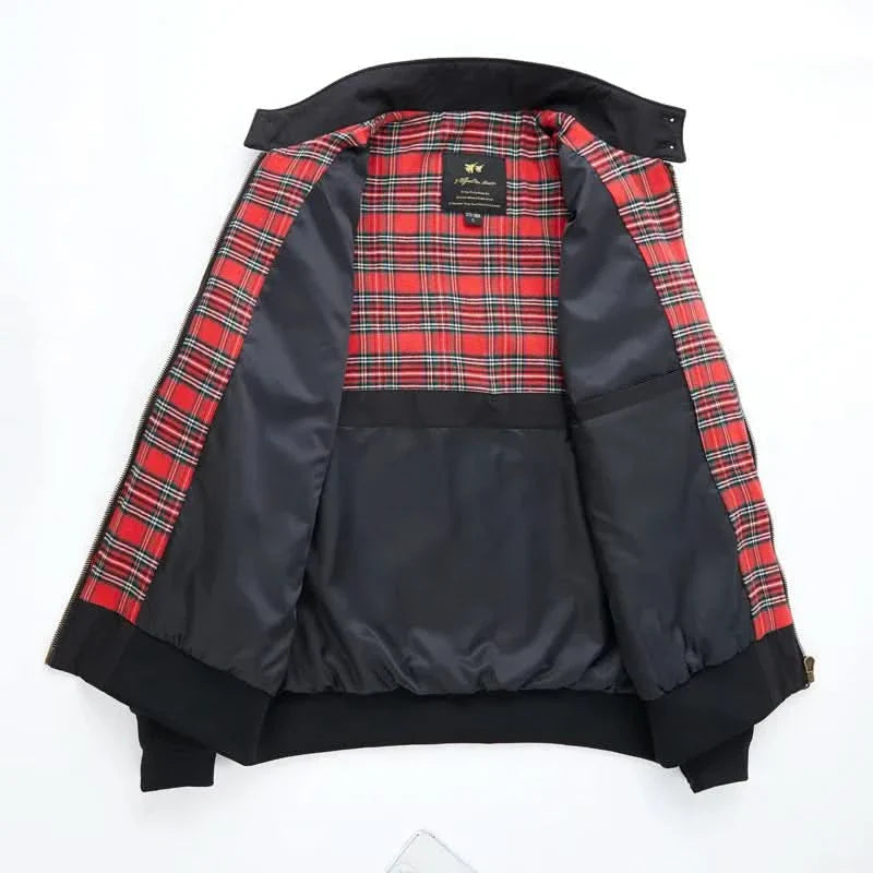 Heren Bomberjack Met Geruite Voering Modern Design 4