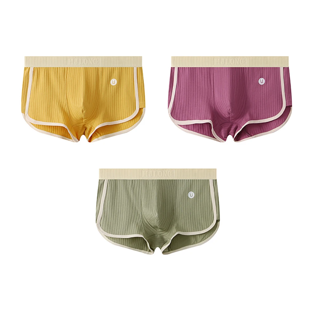 Heren Boxershorts Set Met Geribbelde Textuur - Drie Stuks Ondergoed 2