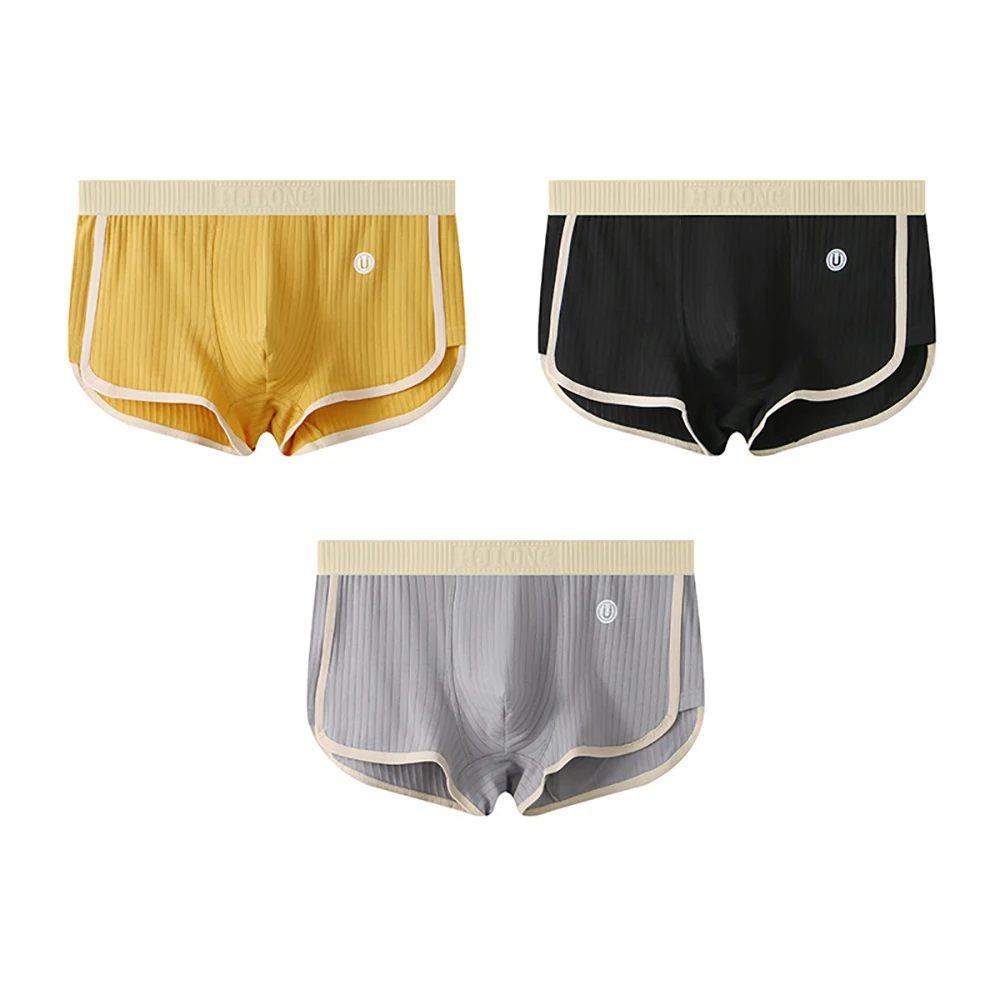 Heren Boxershorts Set Met Geribbelde Textuur - Drie Stuks Ondergoed 3
