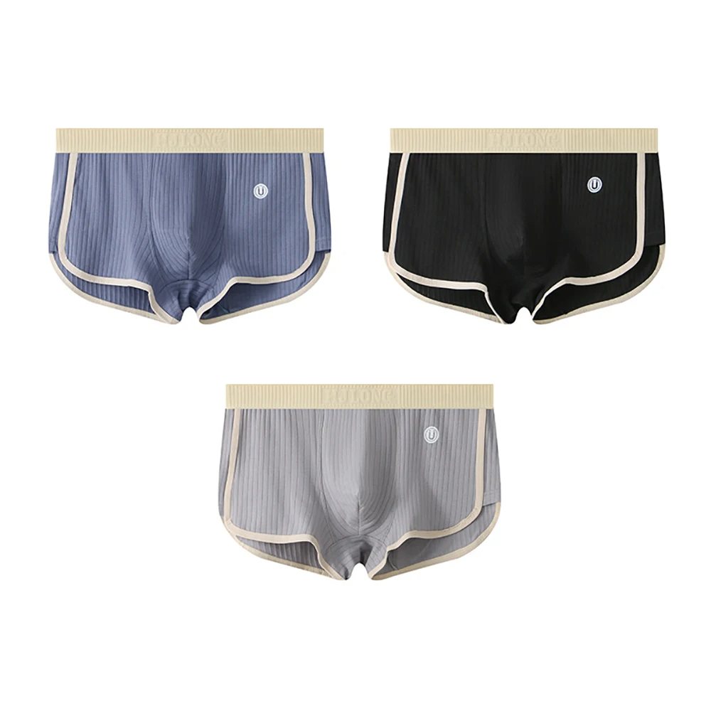 Heren Boxershorts Set Met Geribbelde Textuur - Drie Stuks Ondergoed 5