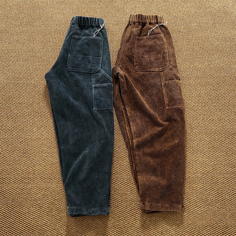 Heren Broek Corduroy Met Diepe Zakken 3