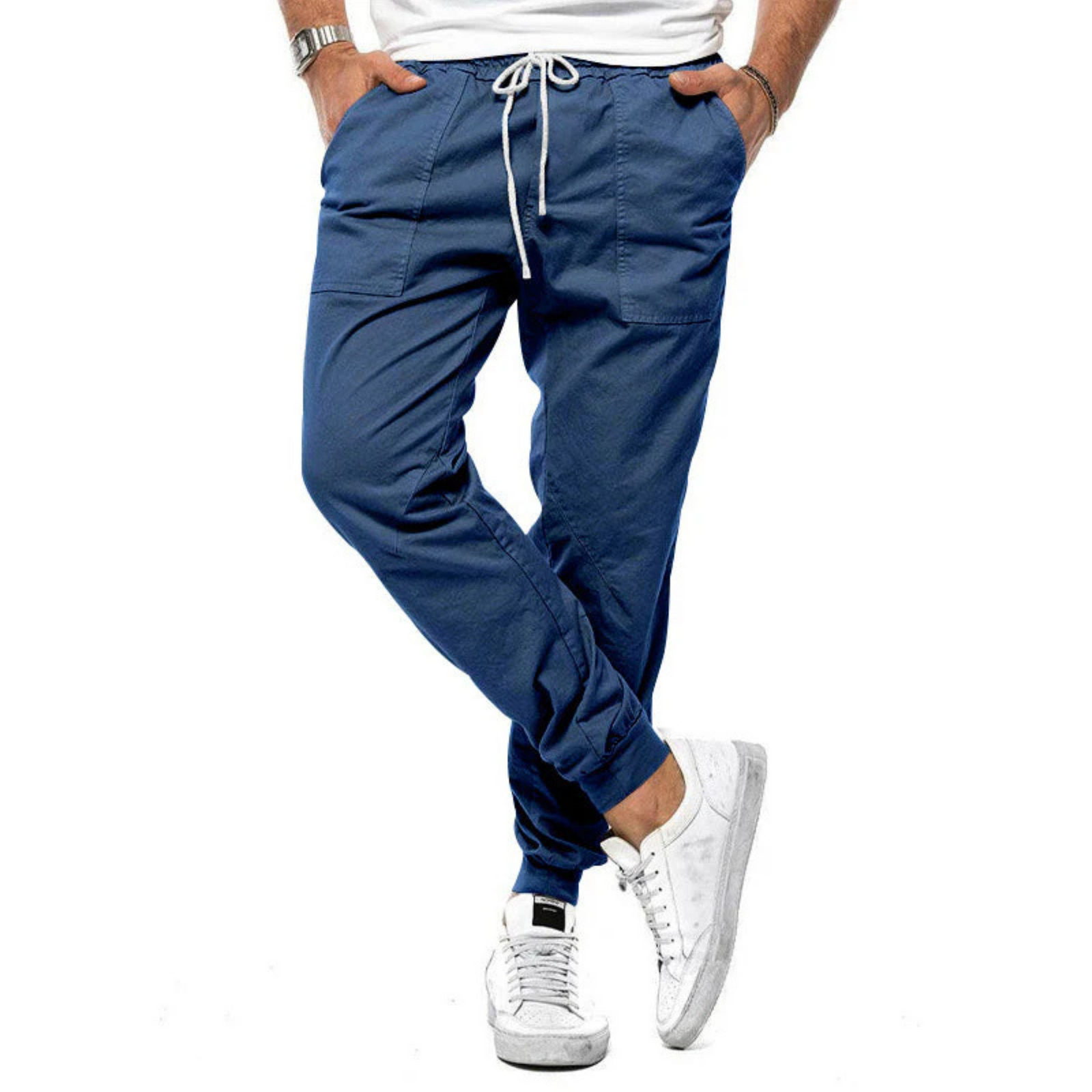 Heren Broeken Casual Met Elastiek En Stretch Pasvorm 1