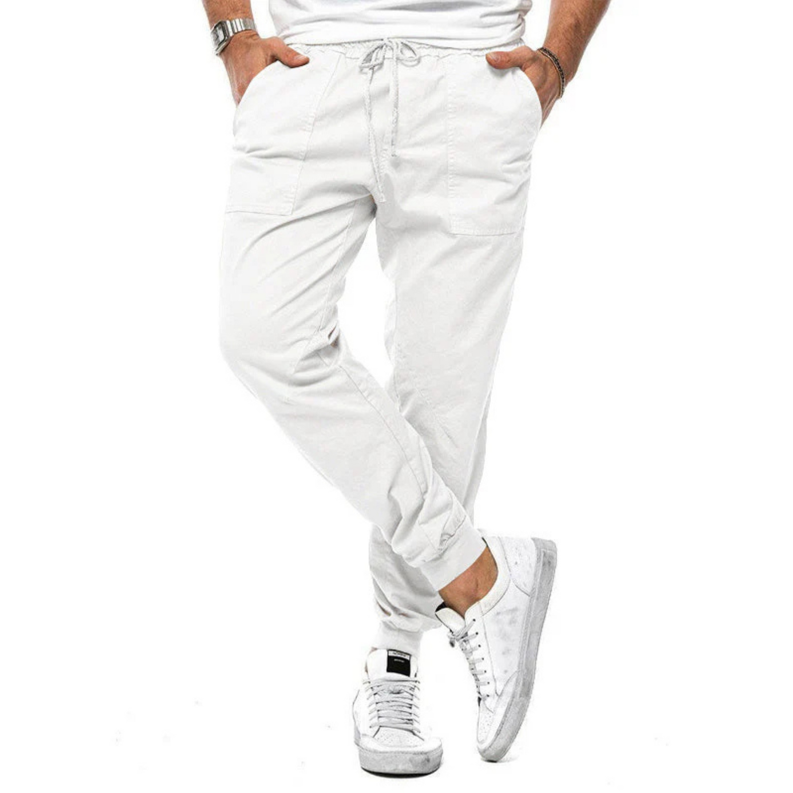 Heren Broeken Casual Met Elastiek En Stretch Pasvorm 4