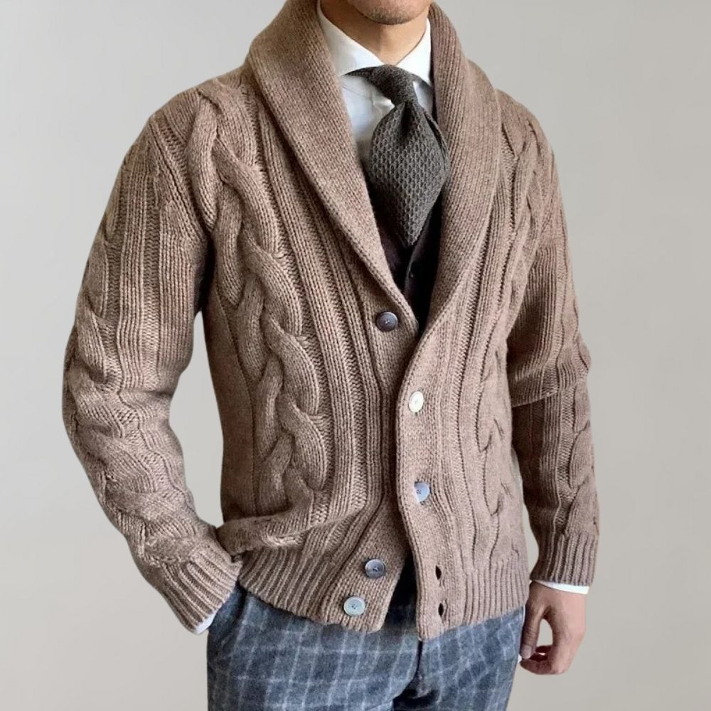 Heren Cardigan Met Revers Voor Herfst Stijlvol 3