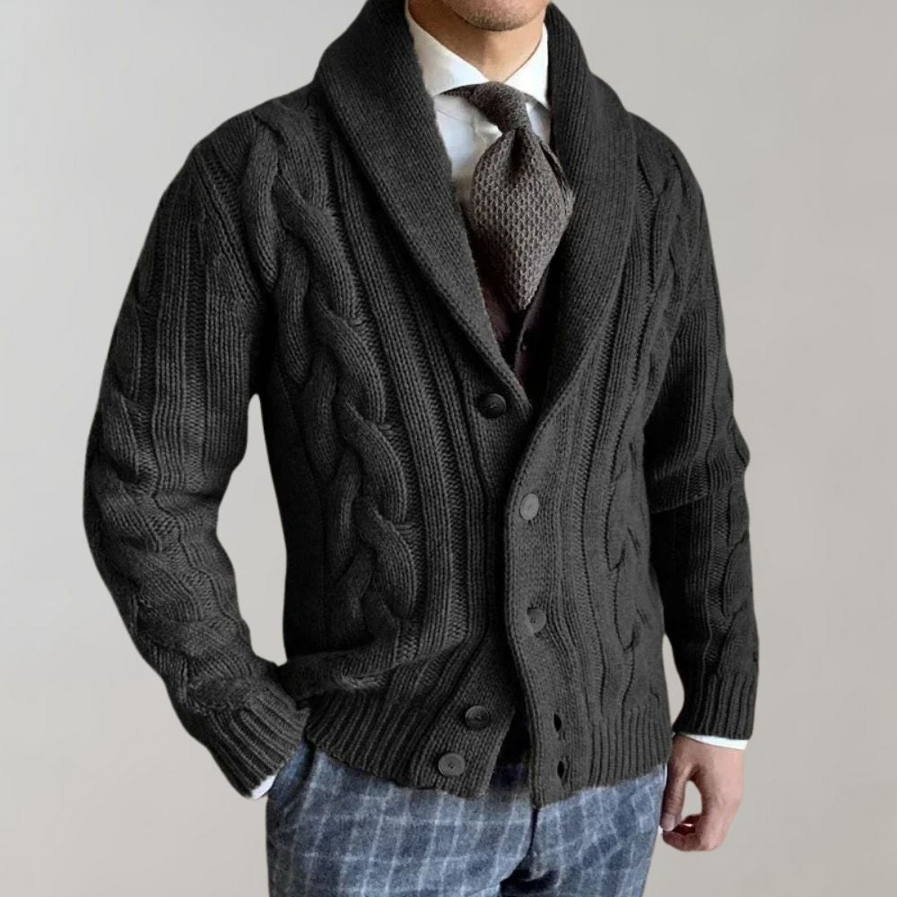 Heren Cardigan Met Revers Voor Herfst Stijlvol 4