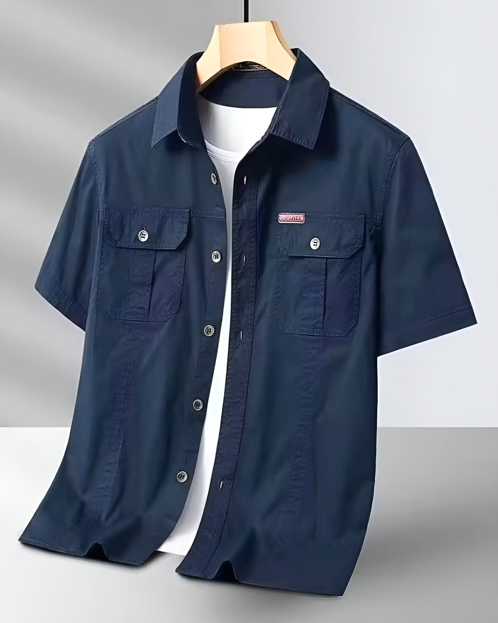 Heren Cargoshirt Korte Mouwen 3