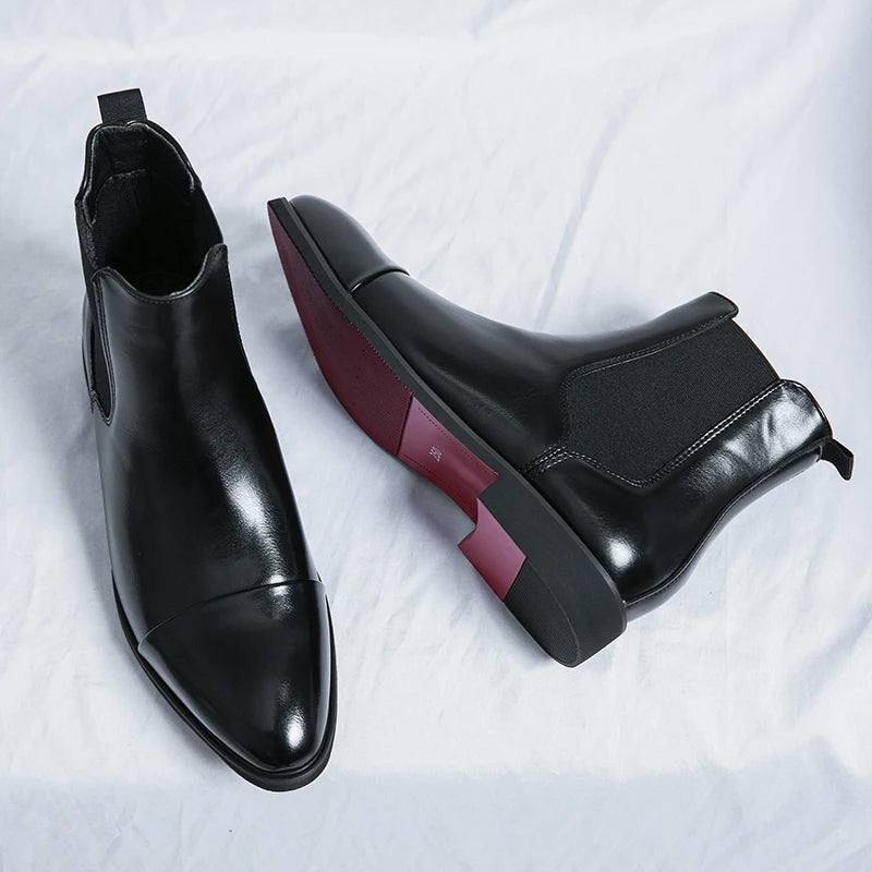 Heren Chelsea Boots Met Elastische Zijkanten 1