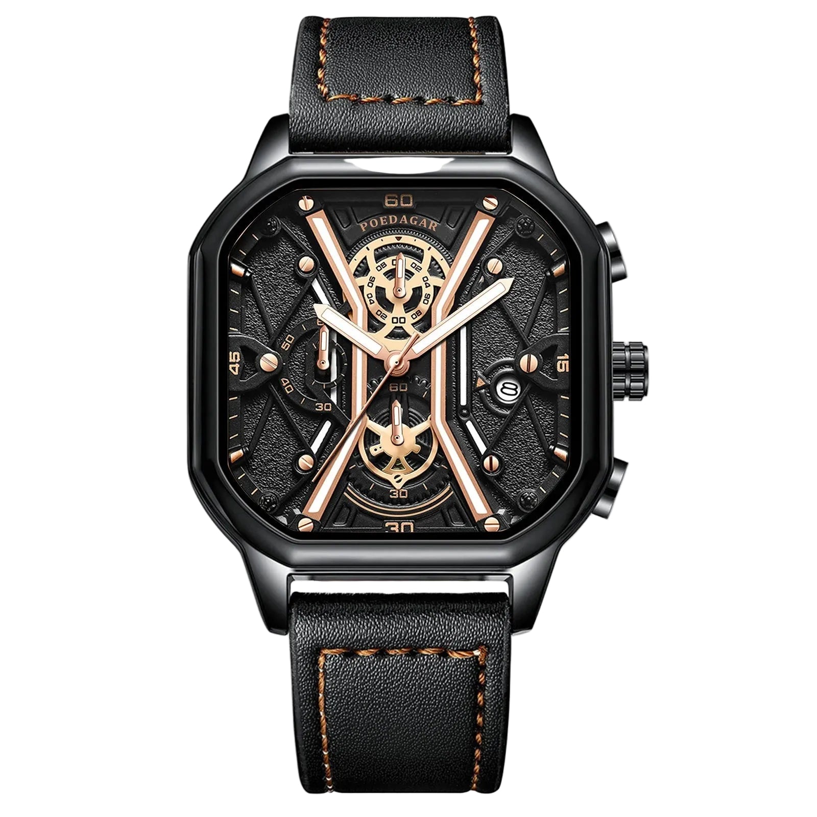 Heren Chronograaf Horloge met Skelet Wijzerplaat 1