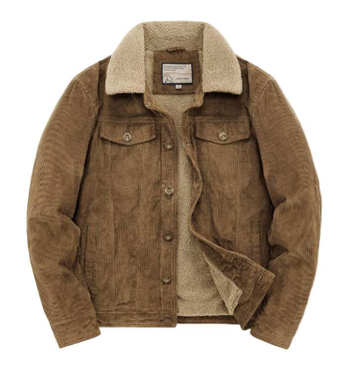Heren Corduroy Jack met Sherpa Voering 0