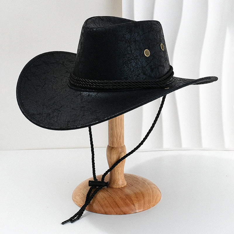 Heren Cowboyhoed met Brede Rand en Kinkoord 2