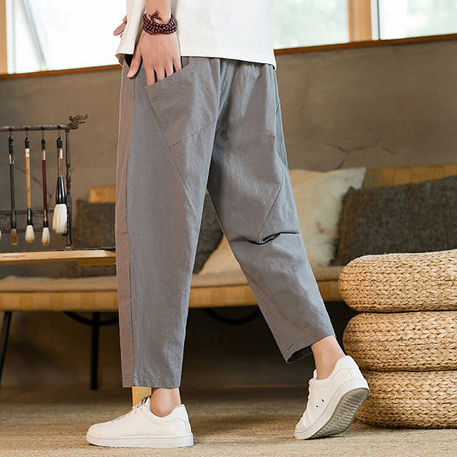 Heren Cropped Broek met Elastische Taille en Trekkoord 2