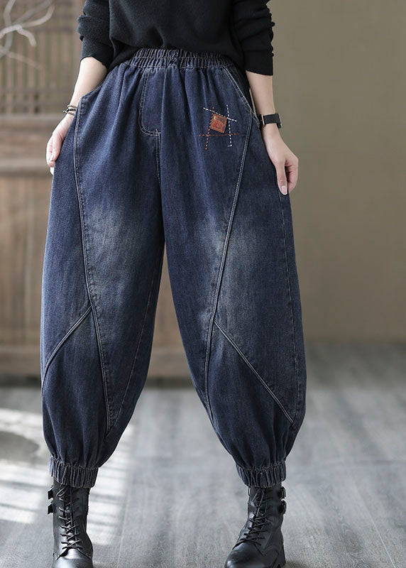 Heren Denim Broek met Elastische Taille en Zakjes Casual Pasvorm 1
