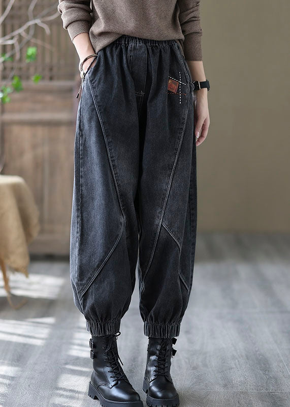 Heren Denim Broek met Elastische Taille en Zakjes Casual Pasvorm 3