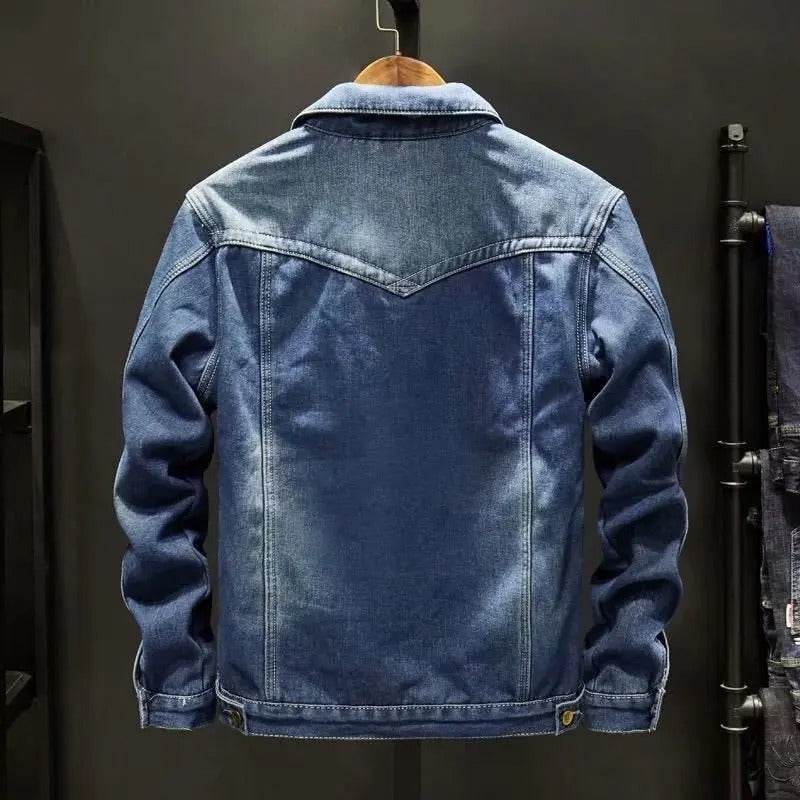 Heren Denim Jacket Met Fleece Voering 3