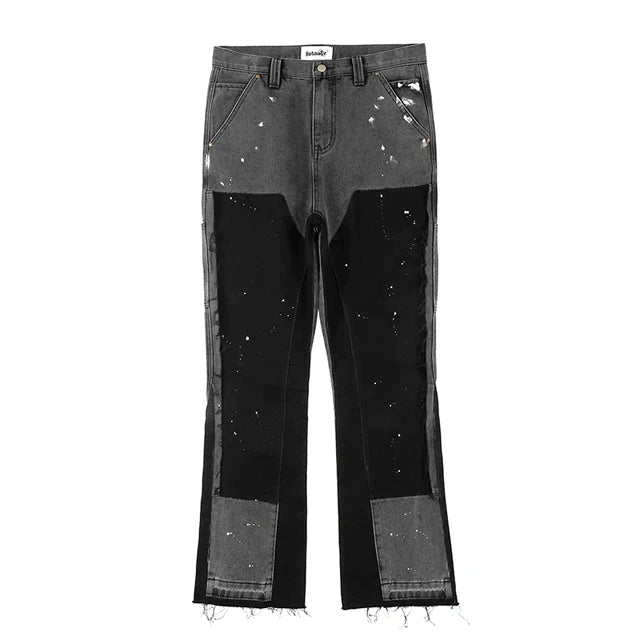 Heren Flared Jeans Retro Denim 0