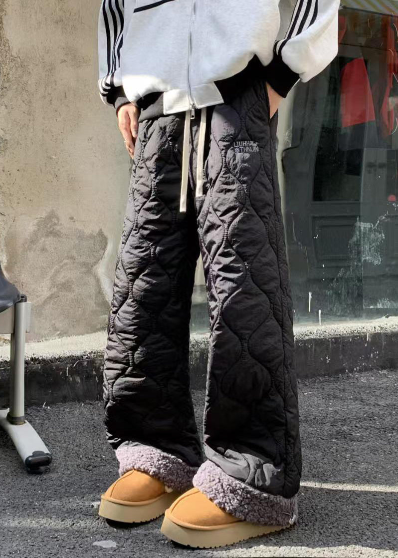 Heren Fleece Broek met Zakken en Patchwork 3