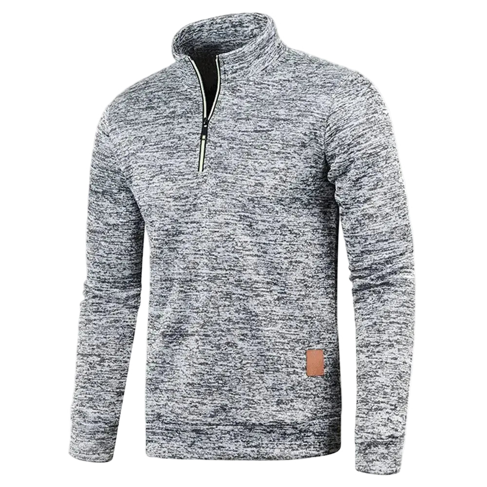 Heren Fleece Pullover met Halve Rits 0