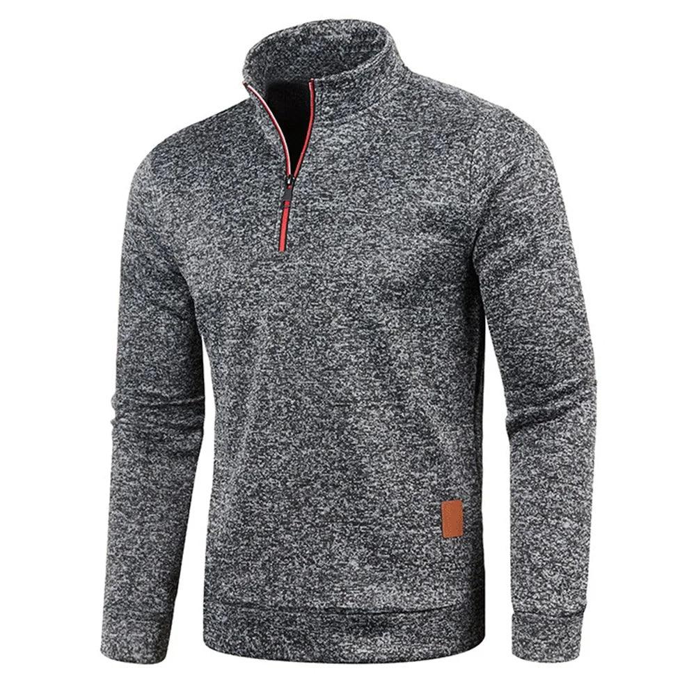 Heren Fleece Pullover met Halve Rits 7