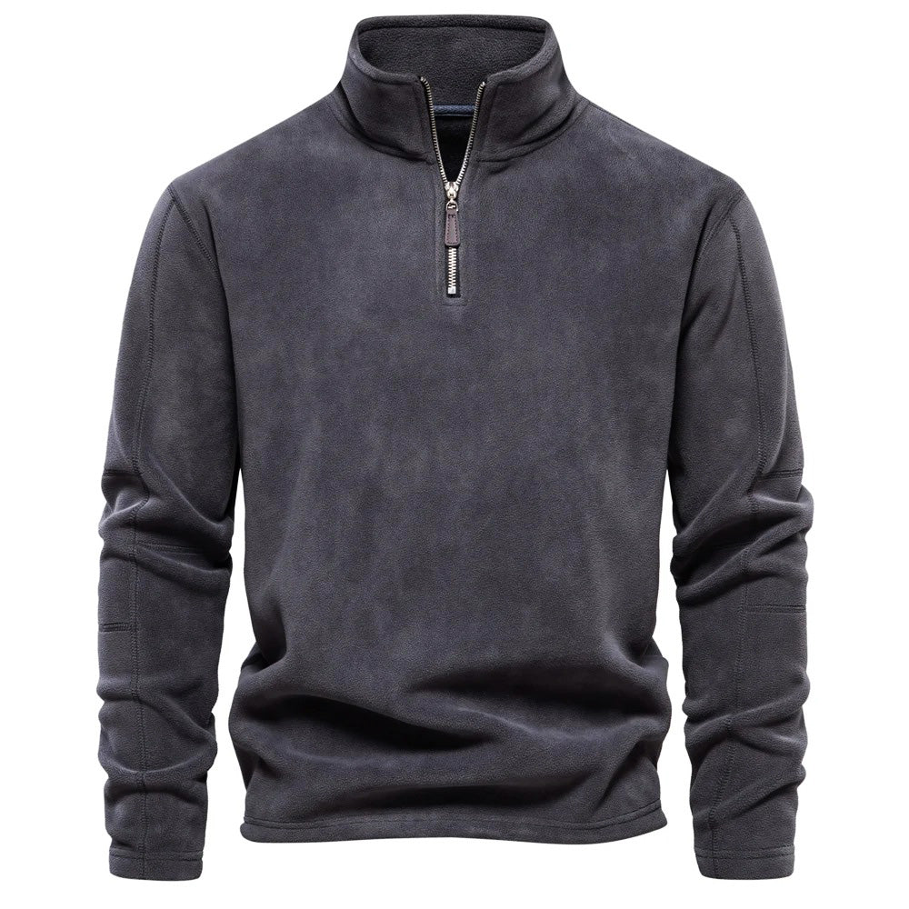 Heren Fleece Shirt Met Hoge Kraag 1