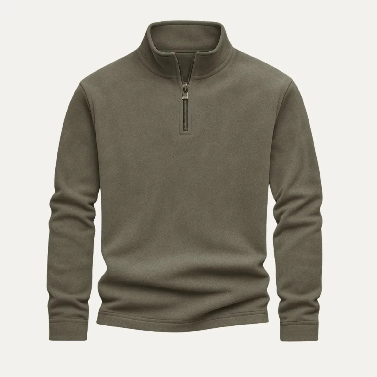 Heren Fleece Trui met Kwartrits 4
