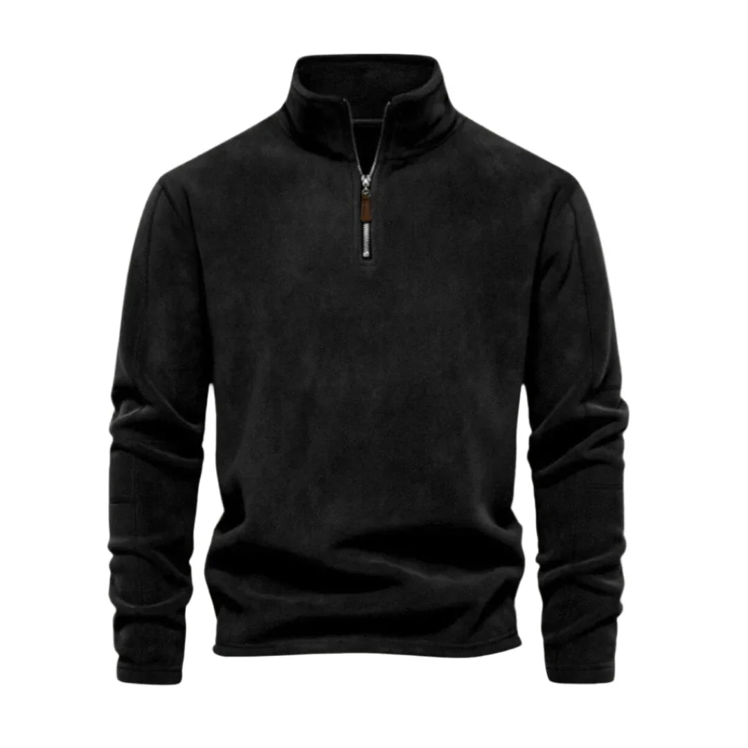 Heren Fleece Trui met Kwartrits 6